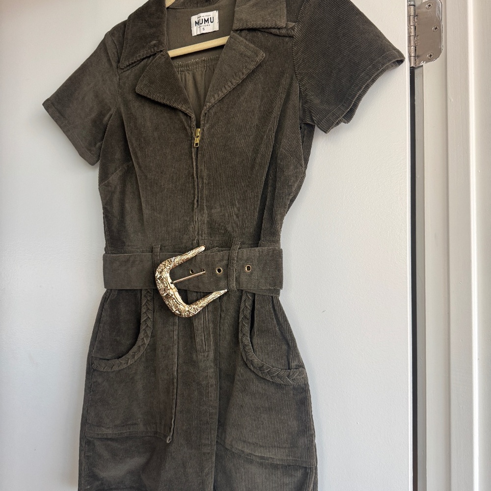Show Me Your MuMu Green Outlaw Dress Size Small